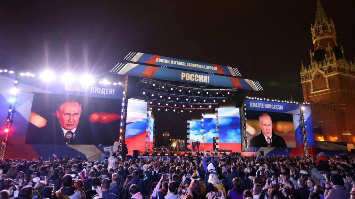 Vladimir Putin en su discurso por la anexión_ Reuters