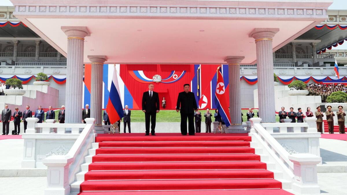 Vladimir Putin y Kim Jong-Un. Foto: EFE.