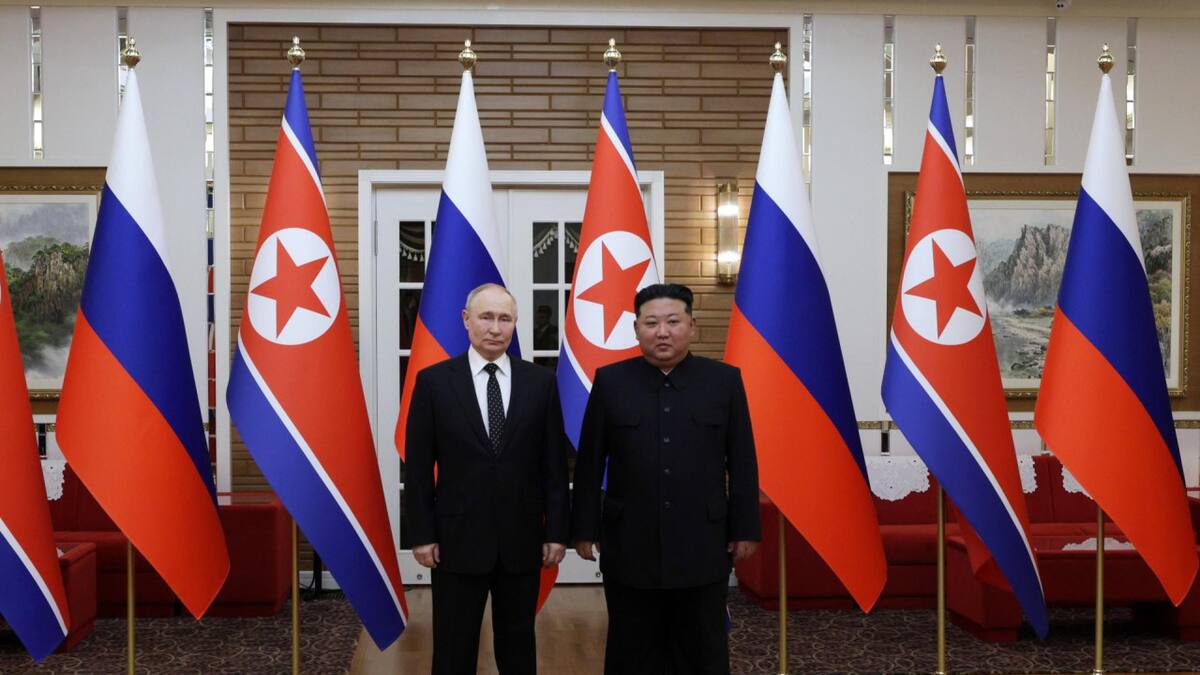 Vladimir Putin y Kim Jong-Un. Foto: EFE.