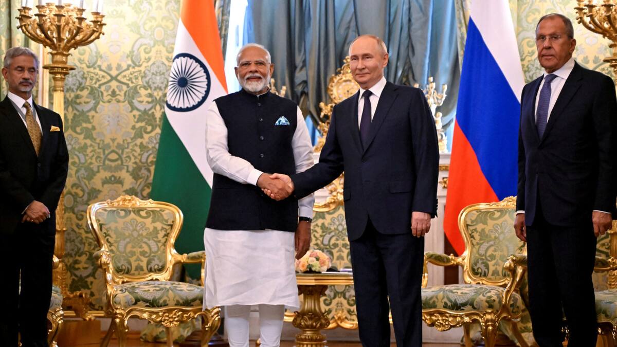 Vladimir Putin y Narendra Modi. Foto: Reuters.