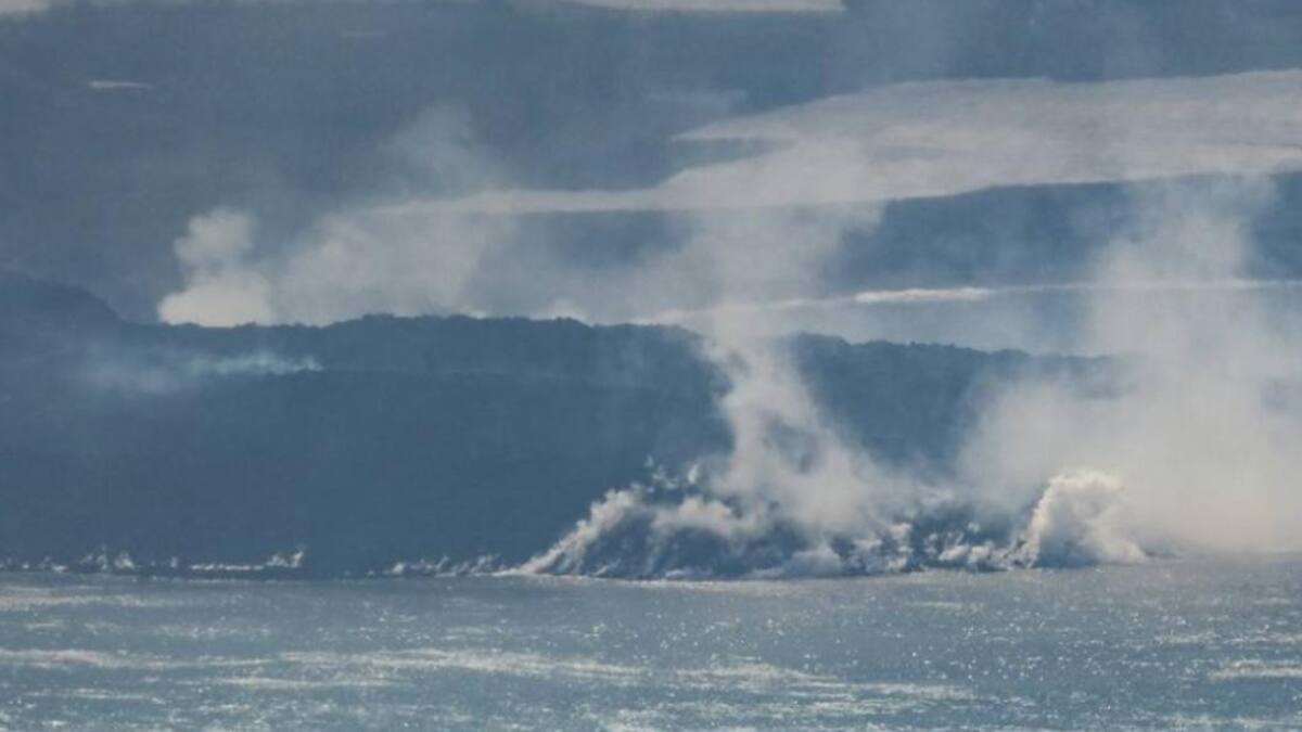 Volcán Cumbre Vieja, Las Palmas, España, lava en el mar, NA