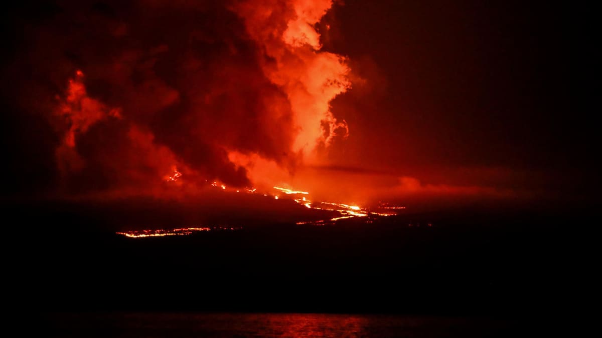 Volcán La Cumbre (Fernandina), Islas Galápagos. Foto: EFE