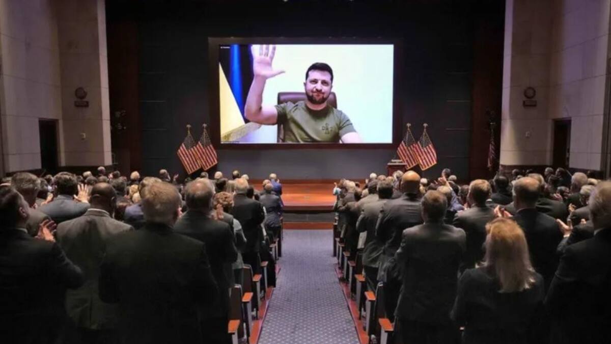 Volodimir Zelenski, presidente de Ucrania, conferencia, Estados Unidos, NA