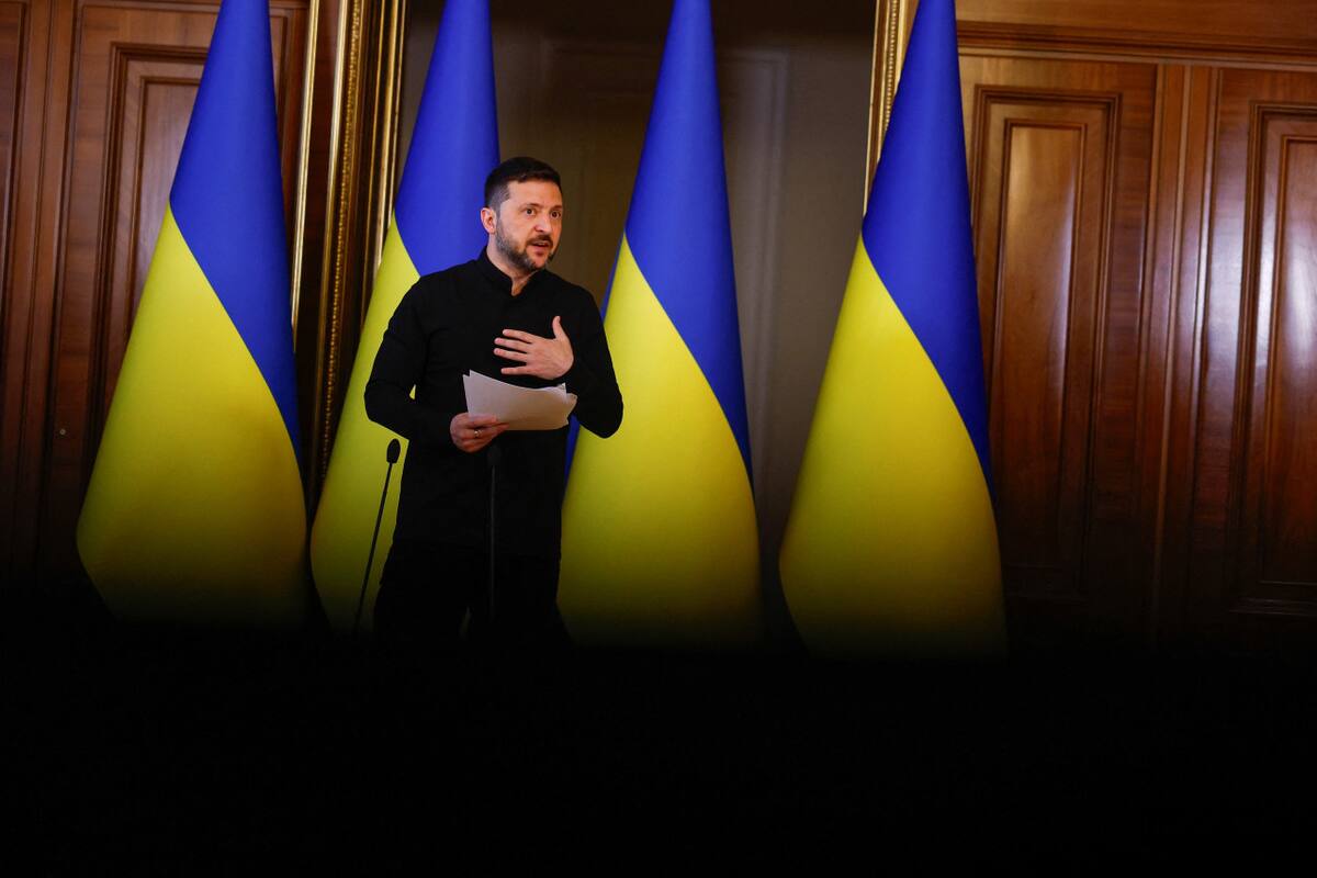 Volodimir Zelenski, presidente de Ucrania. Foto: REUTERS/Valentyn Ogirenko.