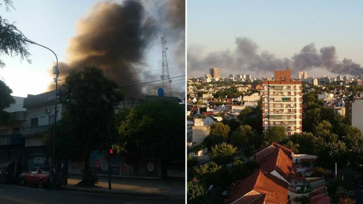 Voraz incendio en Mataderos