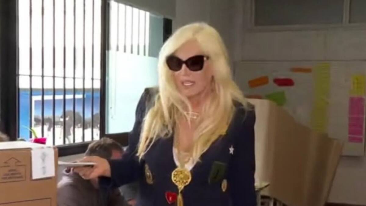 Votación de Susana Giménez en las Elecciones 2023. Foto: NA.