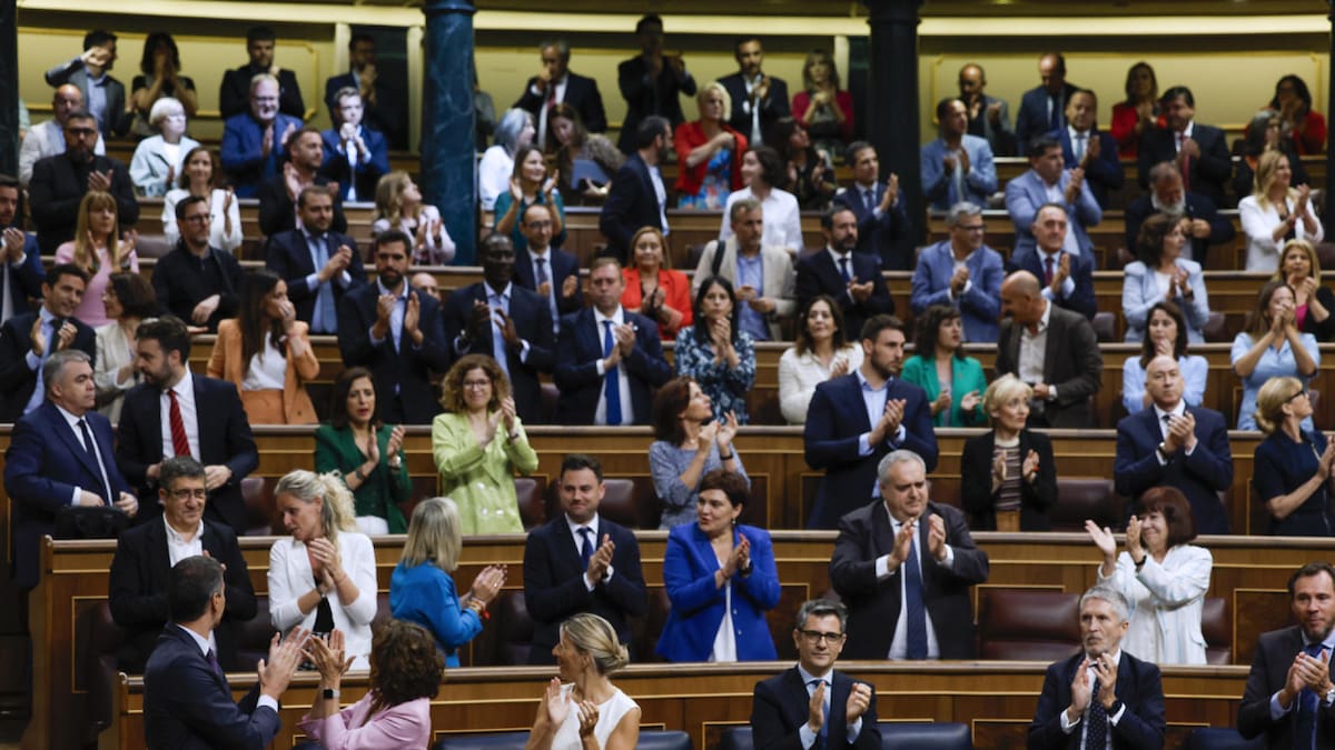 Votación en el Congreso de España sobre la ley de amnistía. Foto: EFE.