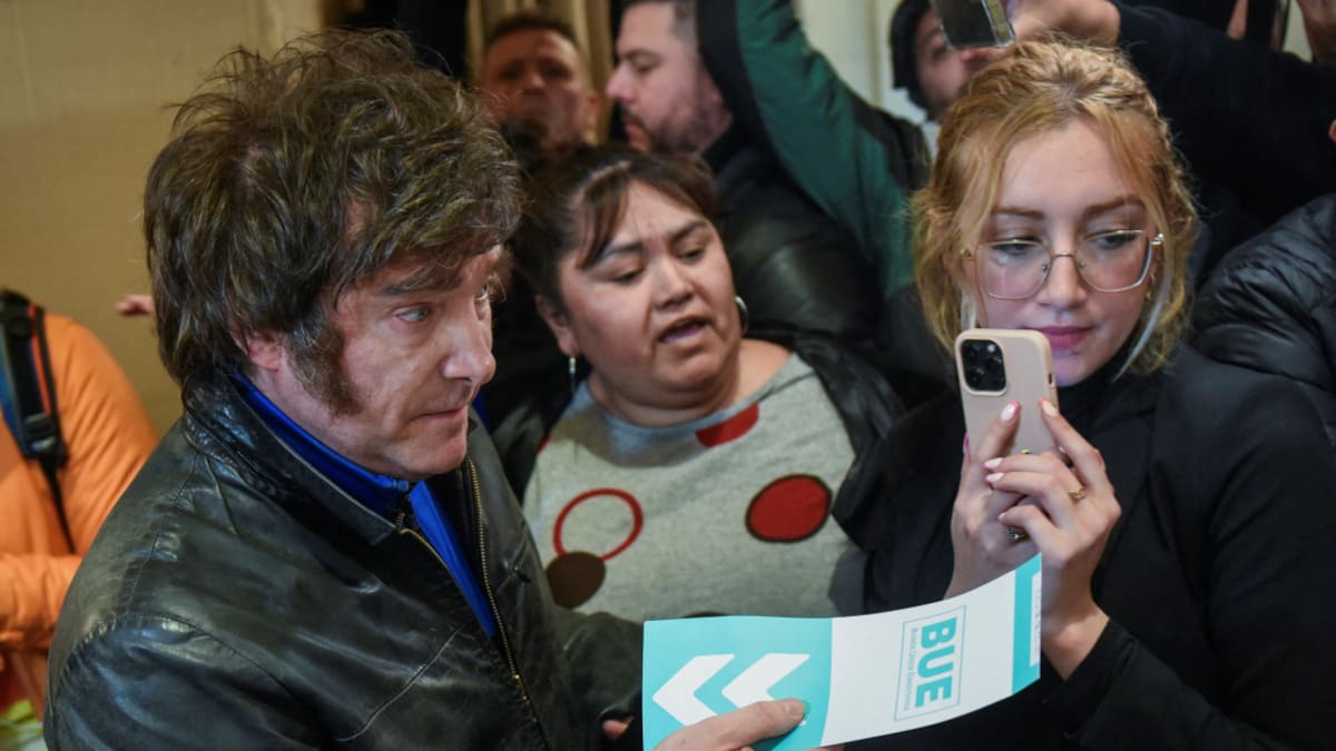 Votó Javier Milei. Foto: Reuters.