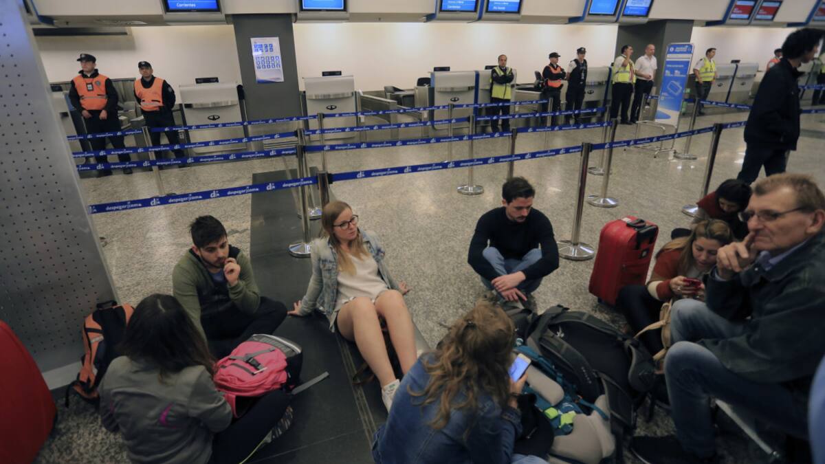 Vuelos cancelados en Aeroparque Jorge Newbery. Foto: NA.