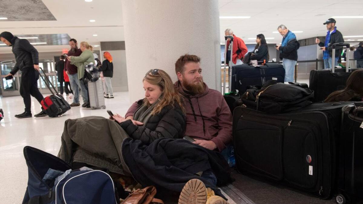 Vuelos cancelados en Estados Unidos por tormenta Elliot. Foto: Reuters