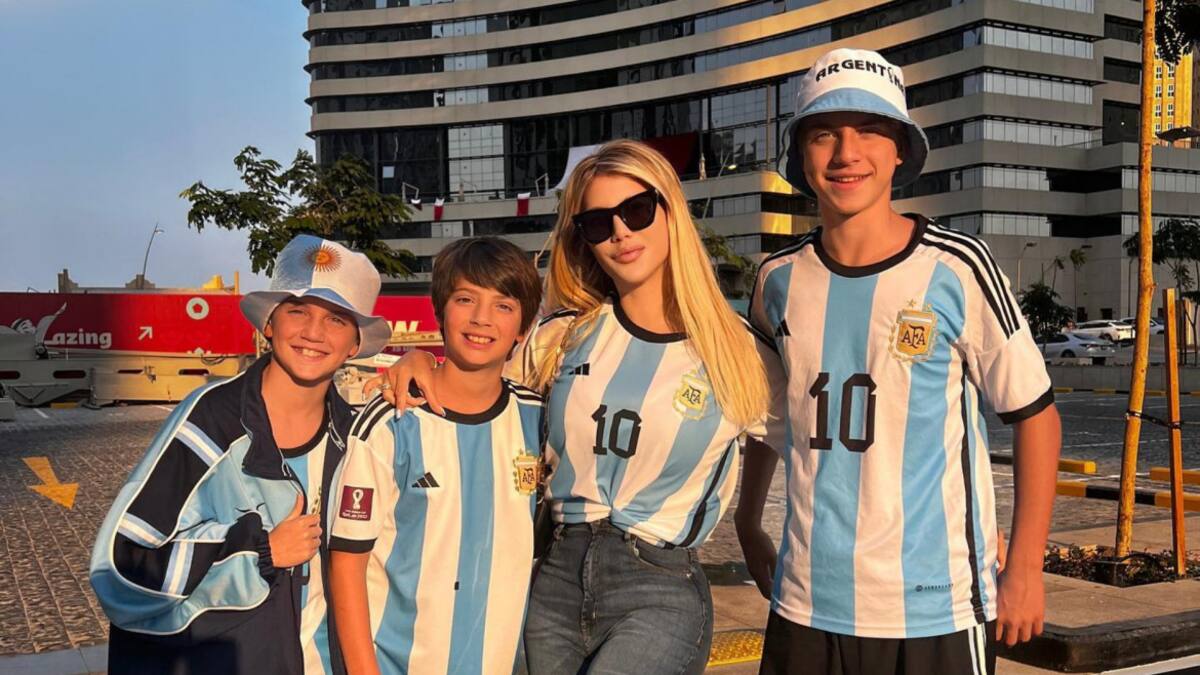 Wanda Nara con sus tres hijos hombres. Foto: Instagram/wanda_nara