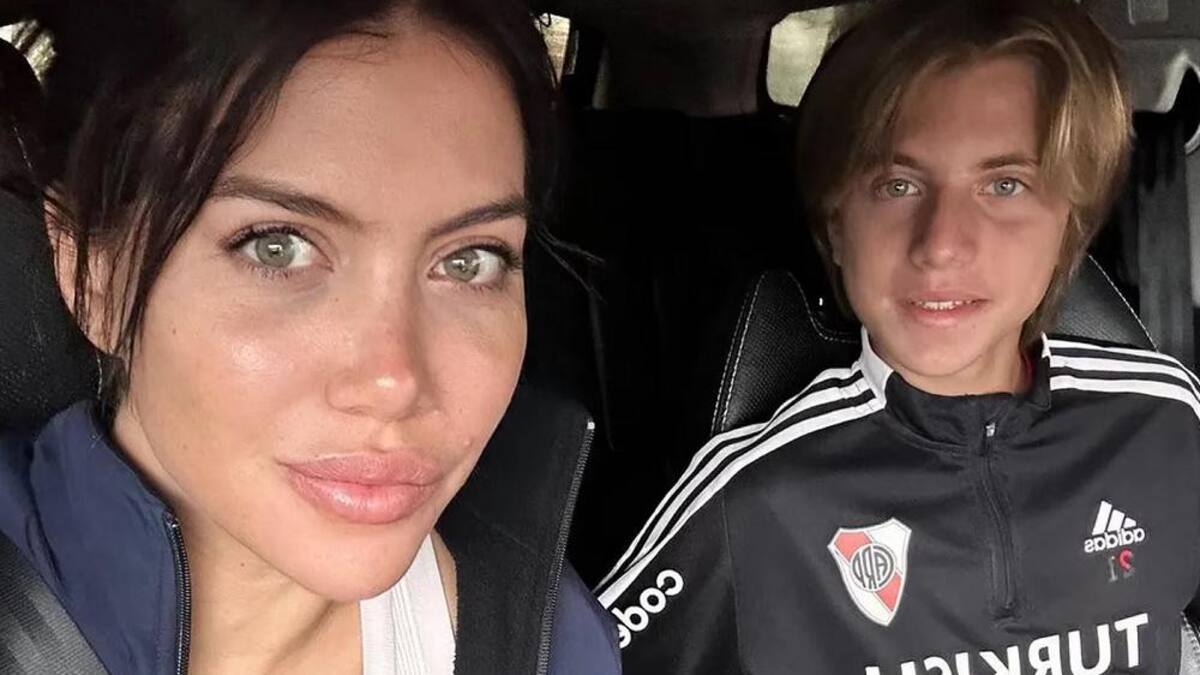 Wanda Nara junto a su hijo Valentino López. Foto: Instagram/wanda_nara