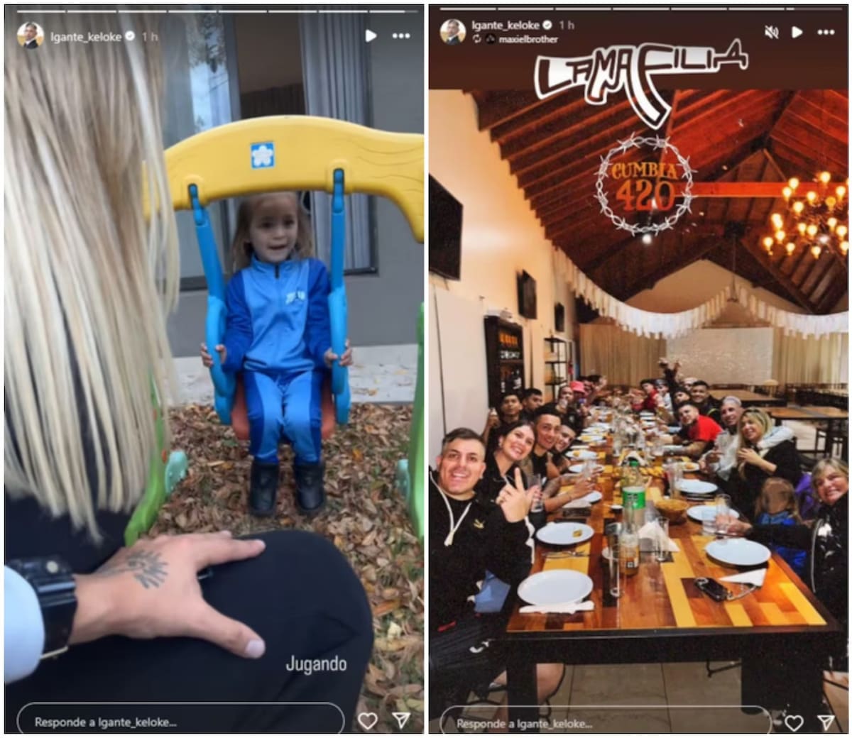 Wanda Nara y L-Gante, juntos otra vez. Fotos: Instagram.