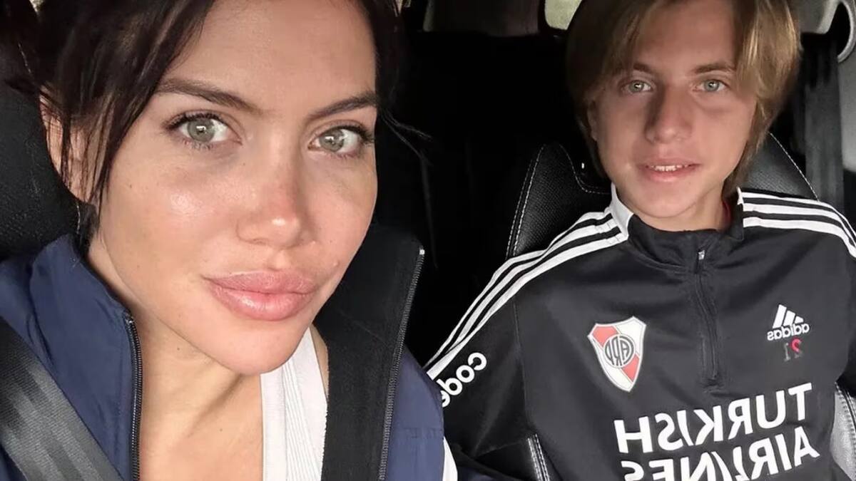 Wanda Nara y Valentino López. Foto: Instagram.