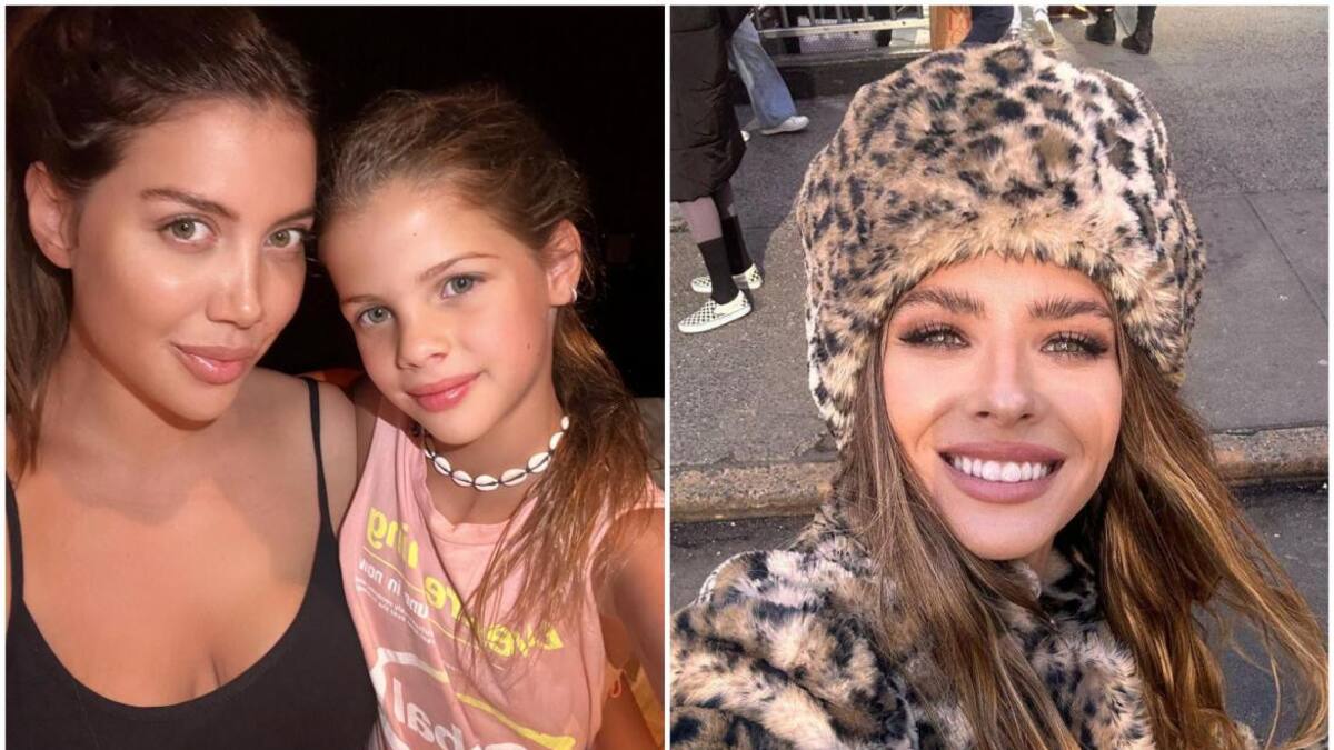 Wanda y Francesca y la "China" Suárez. Fotos: Instagram.