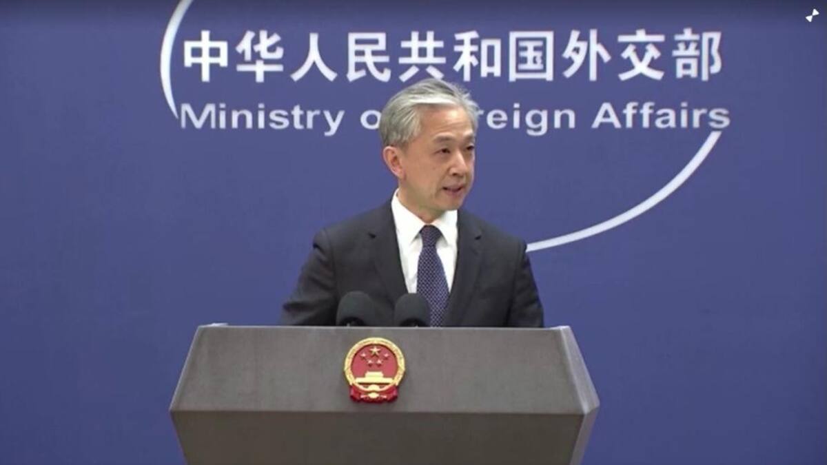 Wang Wenbin, portavoz de exteriores de China. Foto: Captura Reuters.