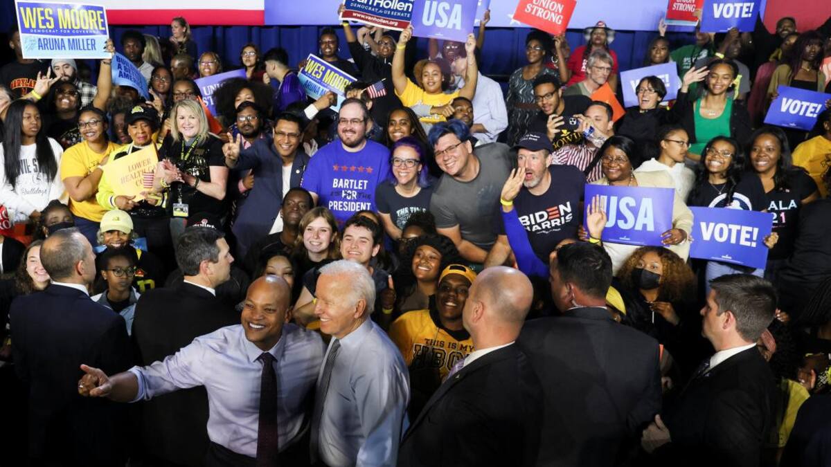 Wes Moore, nuevo gobernador de Maryland junto a Biden_Reuters