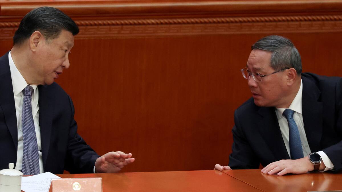 Xi Jinping y Li Qiang. Foto: Reuters.