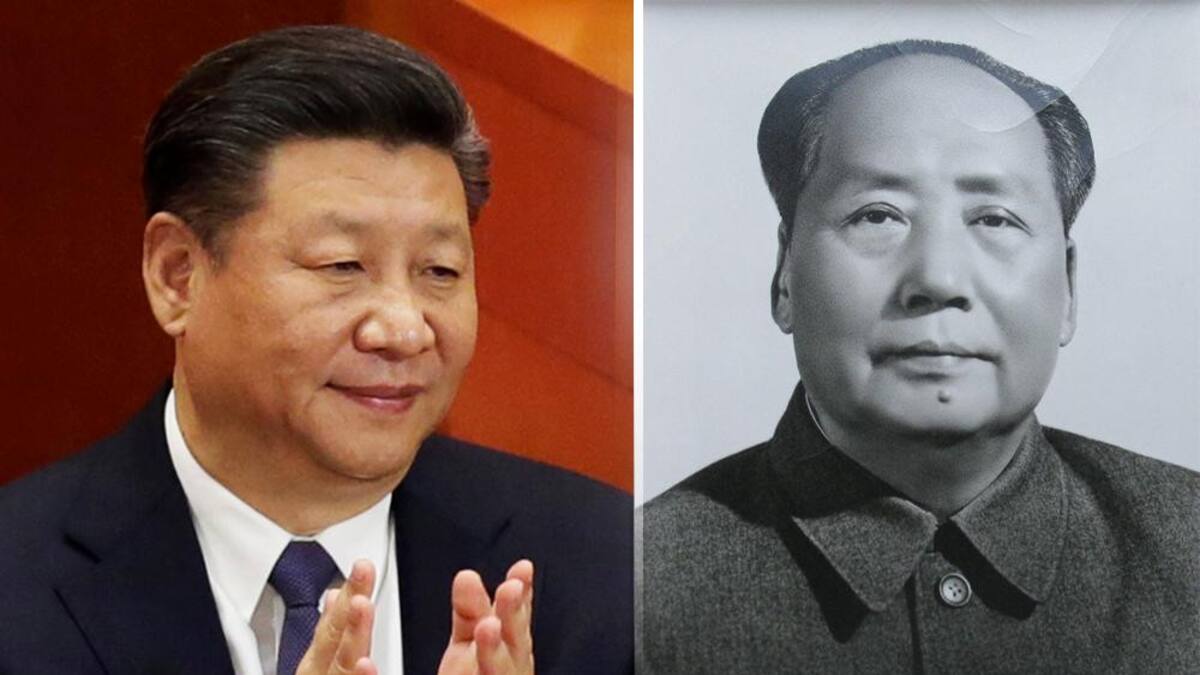 Xi Jinping y Mao Tse-tung
