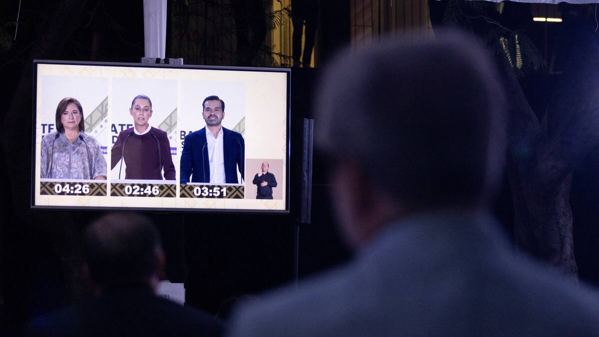 Xóchitl Gálvez, Jorge Álvarez Máynez y Claudia Sheinbaum; elecciones en México. Foto: Reuters