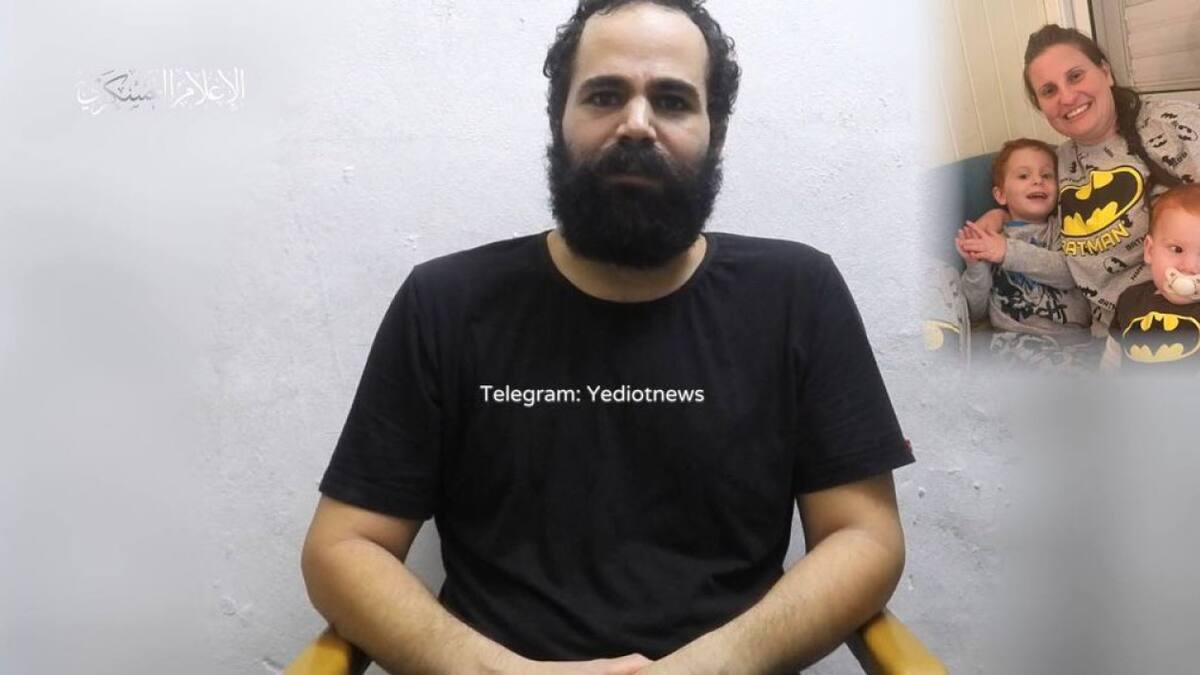 Yarden Bibas, padre de los dos chicos argentinos muertos en Gaza. Foto: Captura de video.