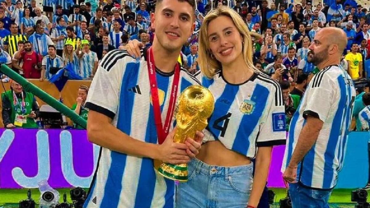 Yésica y Exequiel en los festejos del Mundial de Qatar. Foto: Instagram.