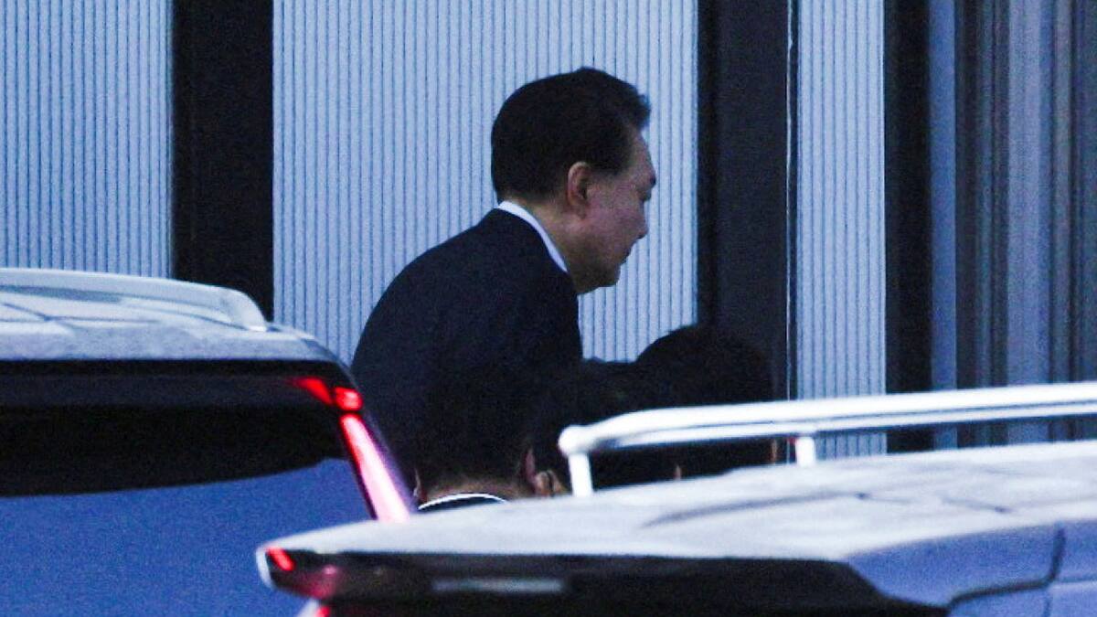 Yoon suk-yeol, presidente destituido de Corea del Sur, fue detenido. Foto: Reuters.