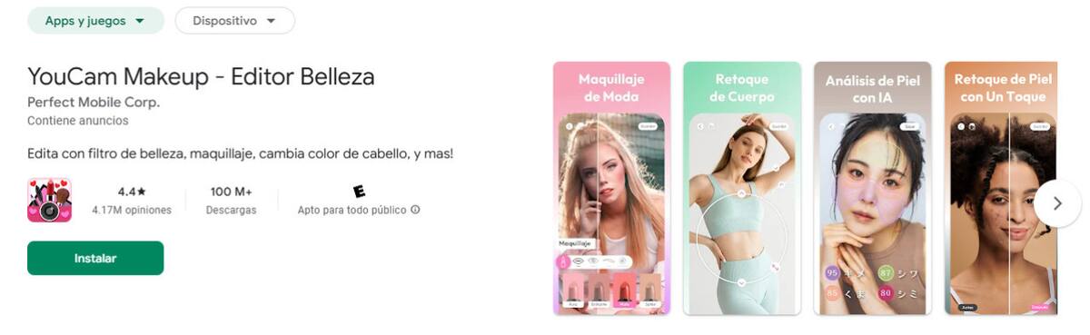 YouCam Makeup. Foto Google Play