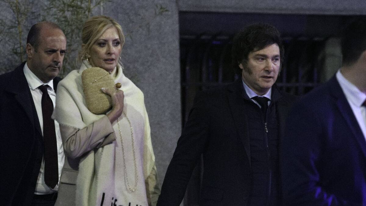 Yuyito González y Javier Milei. Foto: NA.