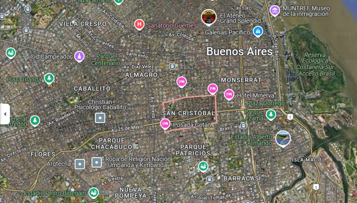Zona más barata para alquilar en CABA. Foto: Google Maps.